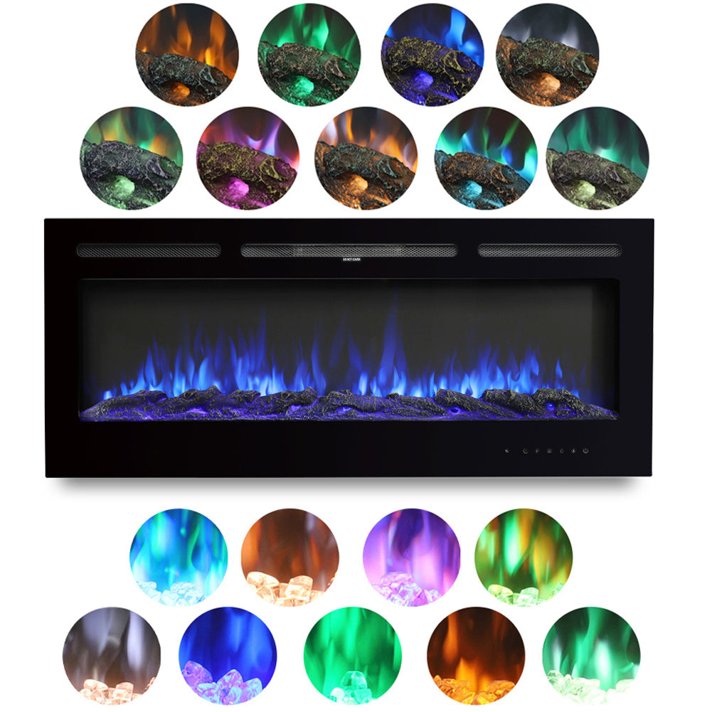 40/50/60/70/80inch Remote-Controlled LED Wall Mounted Electric Fireplace