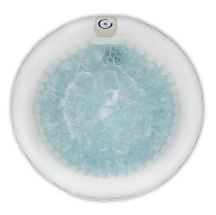 ALEKO Round Inflatable Hot Tub Spa With Cover 2-4 Person - 210 Gallon - Light Blue and White I SPAFAIR