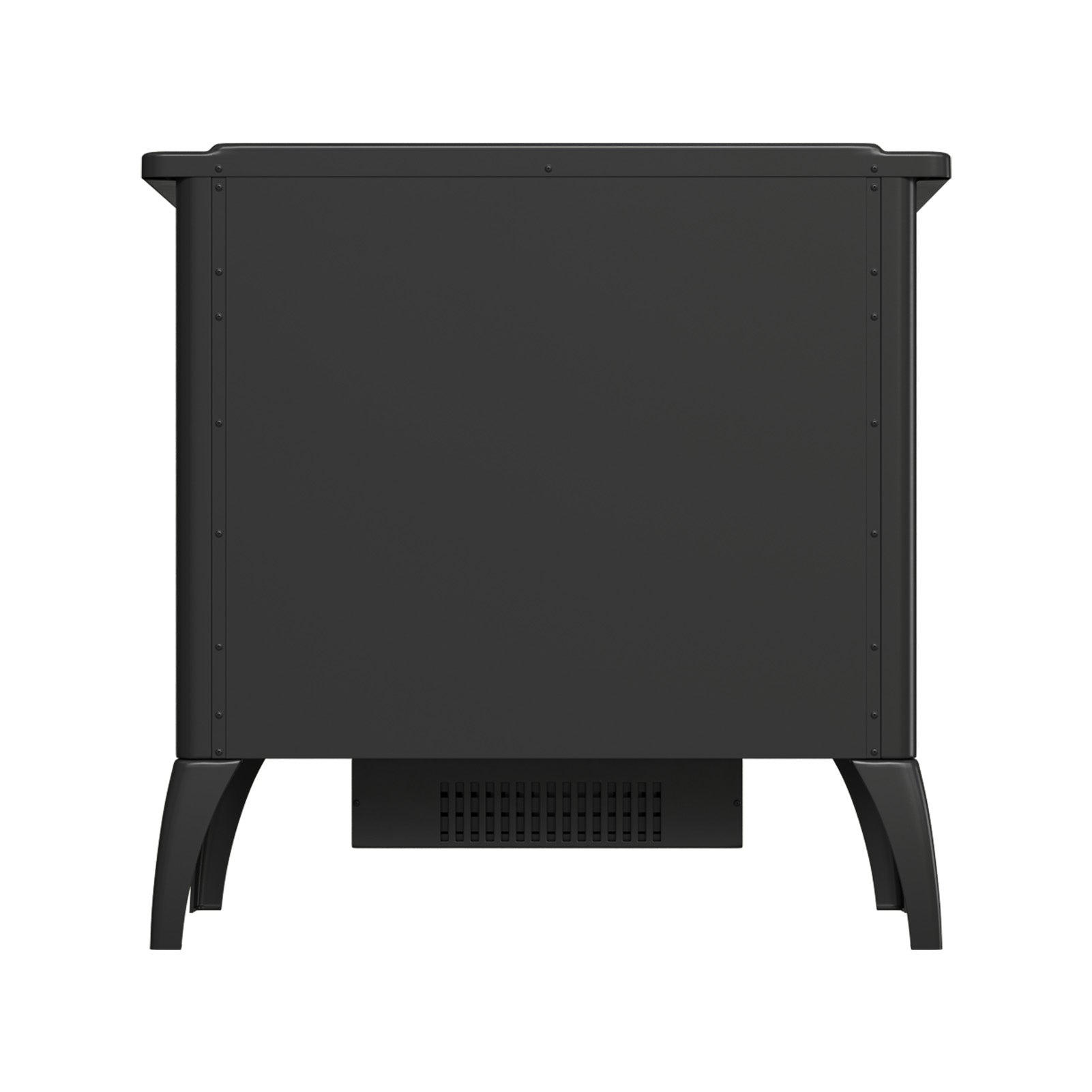 Black Freestanding Electric Fireplace Heater with Adjustable Flame Brightness