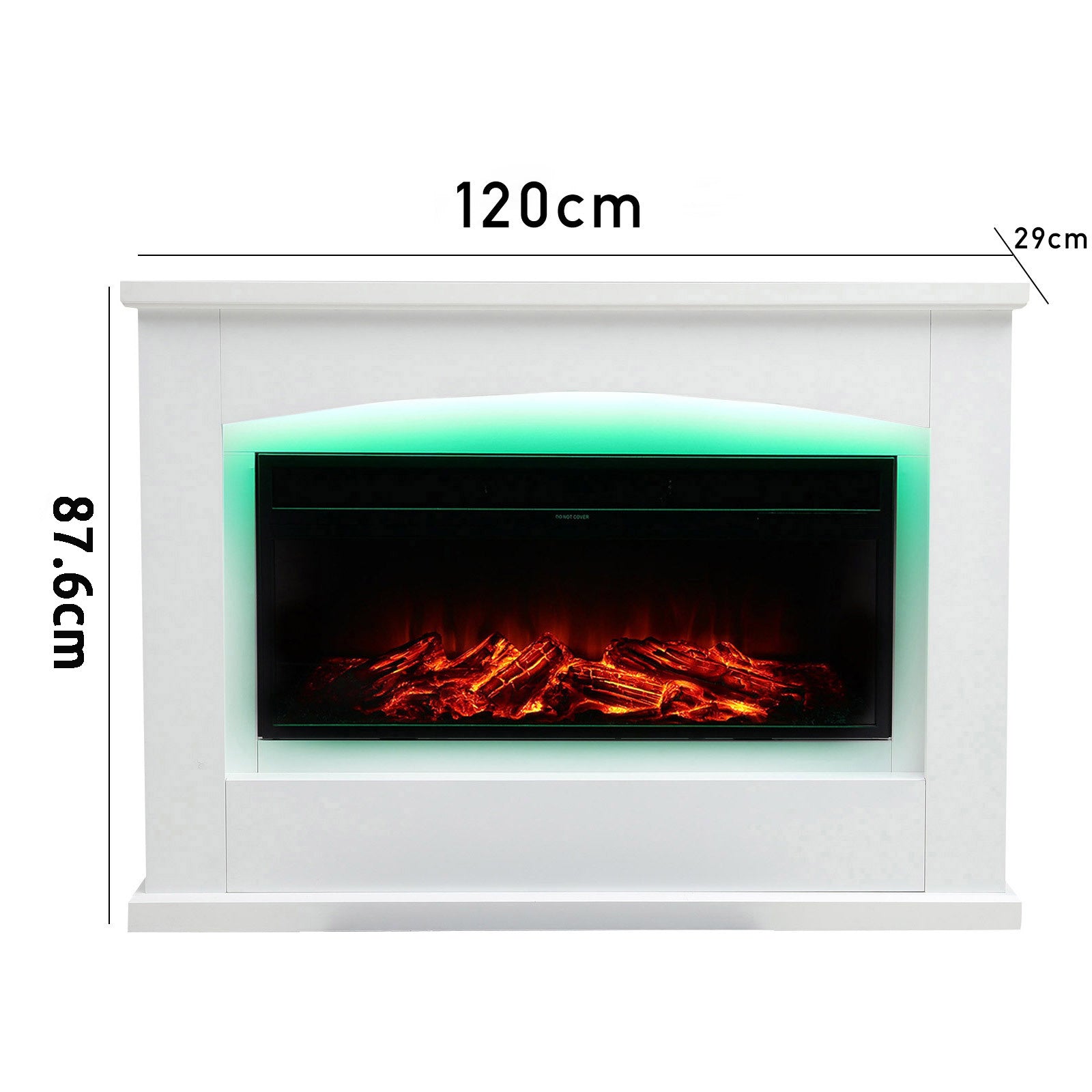 Sophisticated Mantel Electric Fireplace Suite with 7-Colour LED Lights