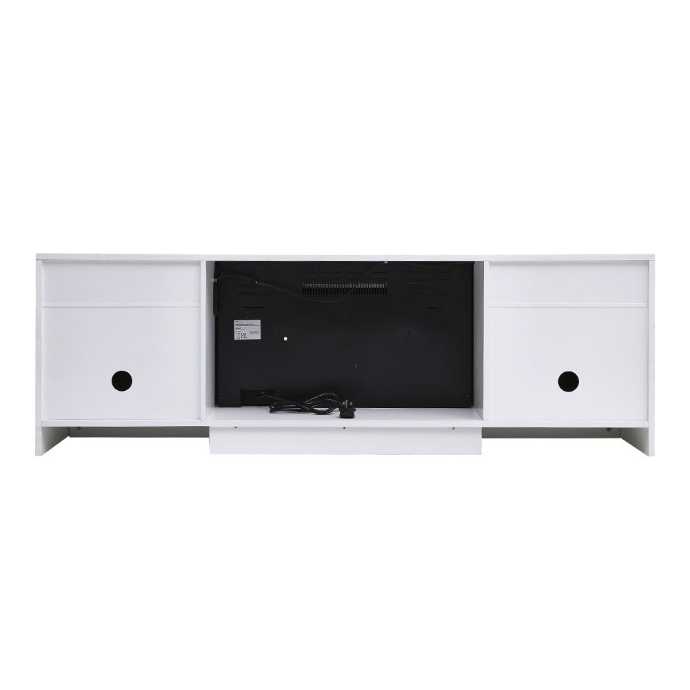 Modern Large TV Unit with Fireplace and Storage