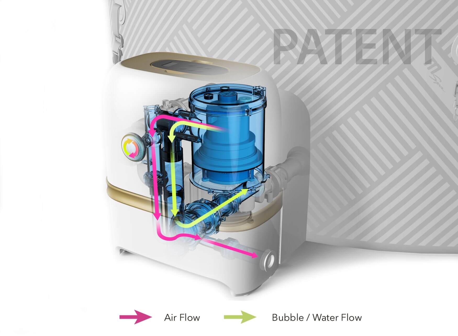 MSPA Inflatable Hot Tub for 4-6 People - 250 Gallon - Black & White I SPAFAIR