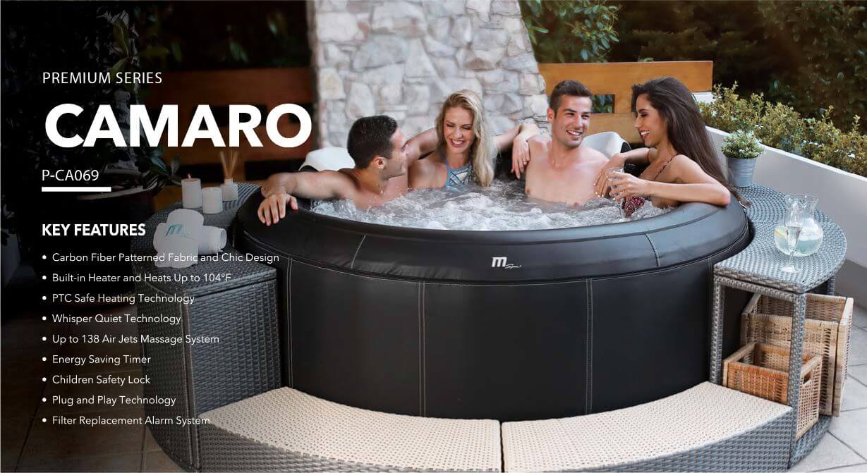 MSPA Portable Hot Tub for 4-6 people I 245 Gallon I Inflatable Hot Tub I SPAFAIR