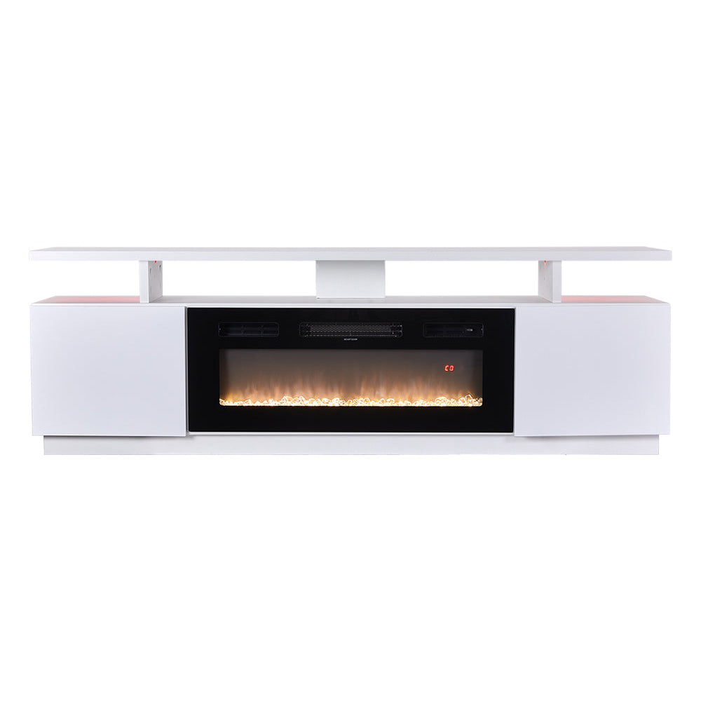 70-Inch Electric Fireplace TV Stand | 12 Flame Colours & Remote Control