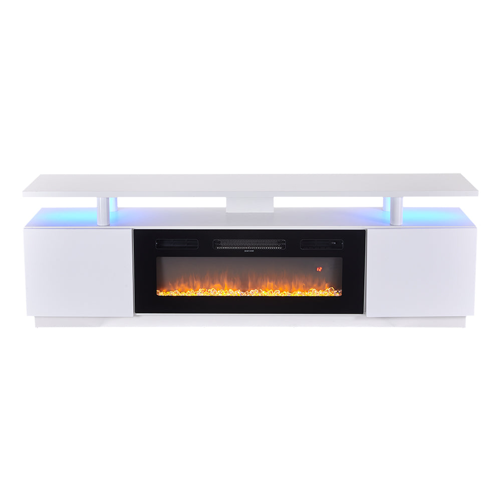 70-Inch Electric Fireplace TV Stand | 12 Flame Colours & Remote Control