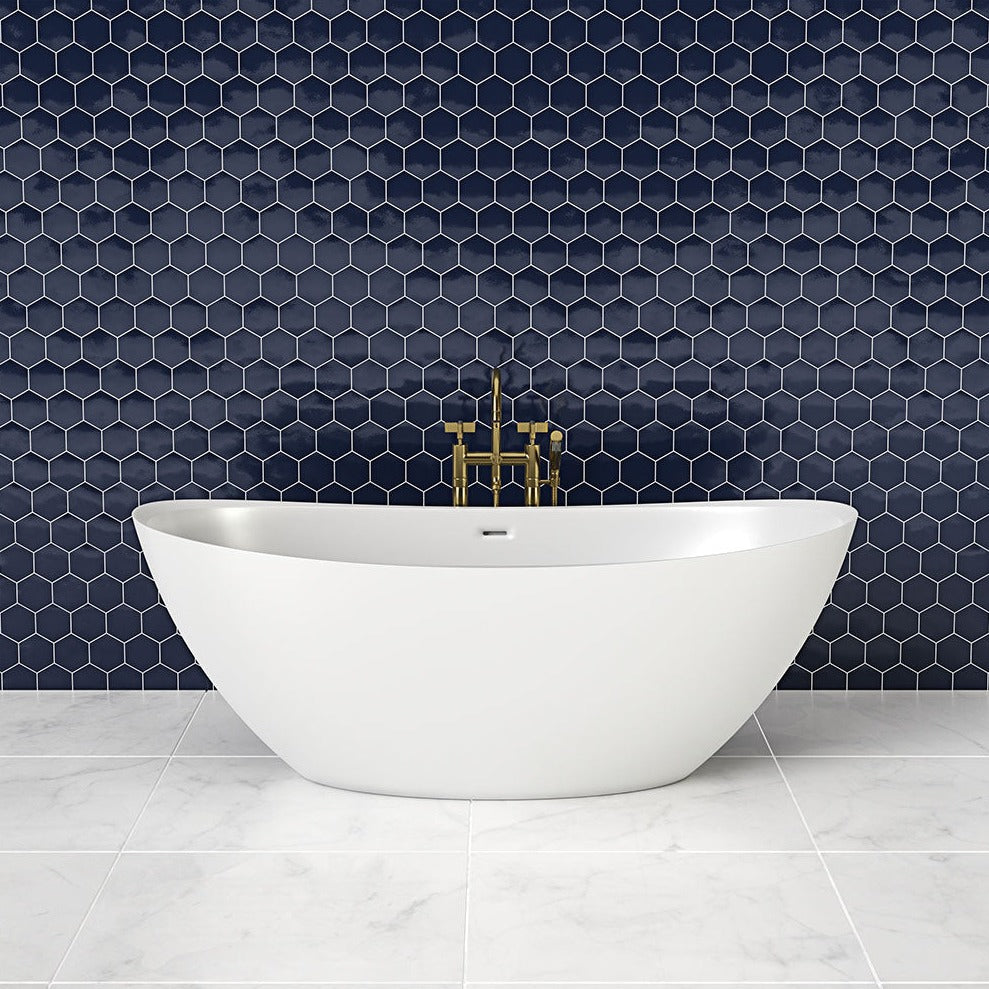 Stone freestanding bath, Agape - 1670 x 818mm