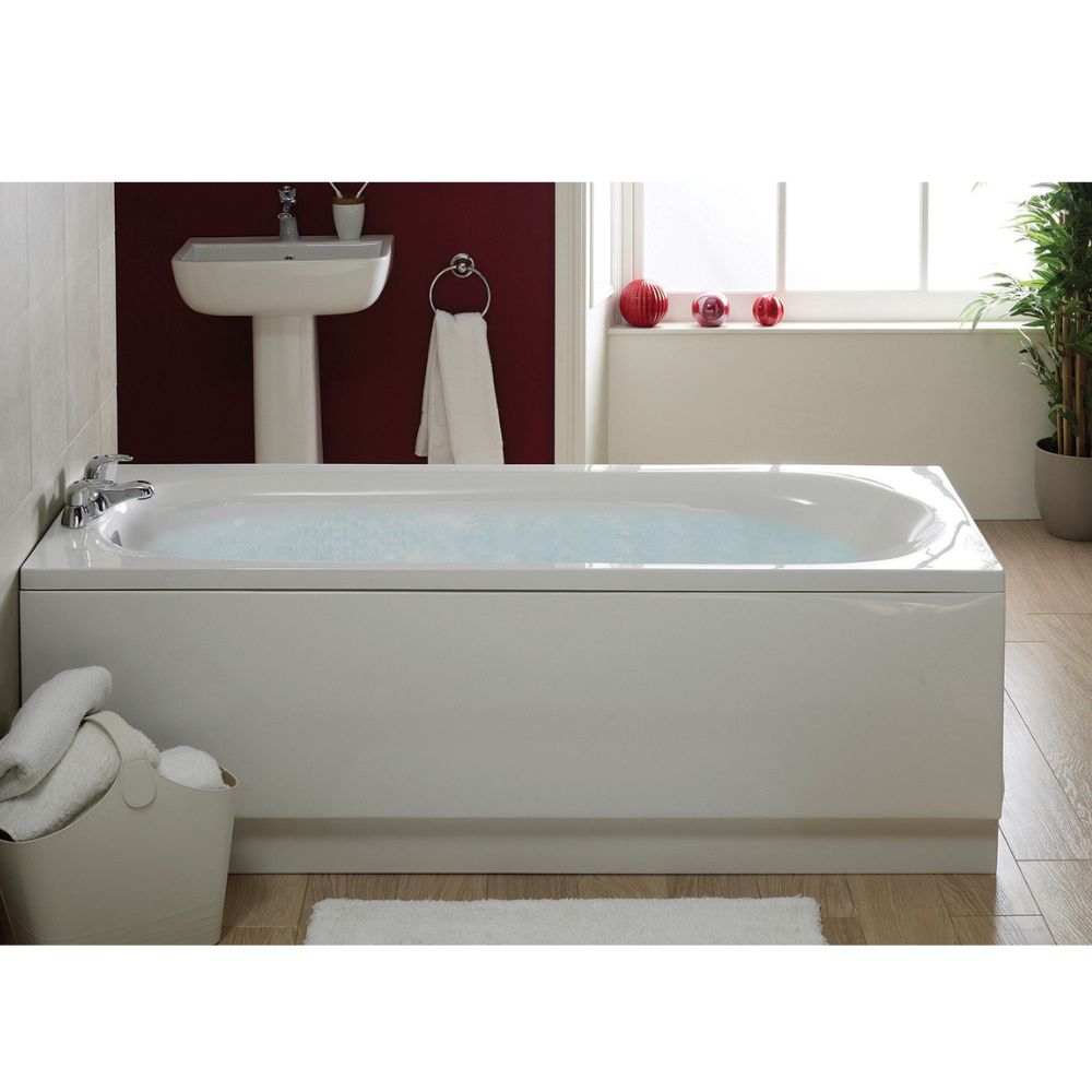 Frontline White Caymen 1700 x 700mm 6 Jet Whirlpool Bath