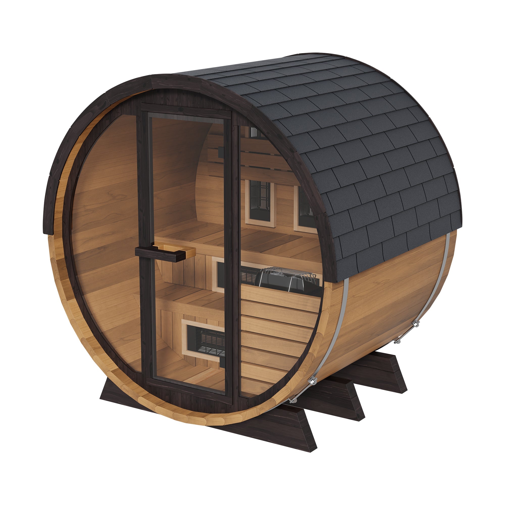 Finnmark FD-6 Cedar Combination Outdoor Barrel Sauna