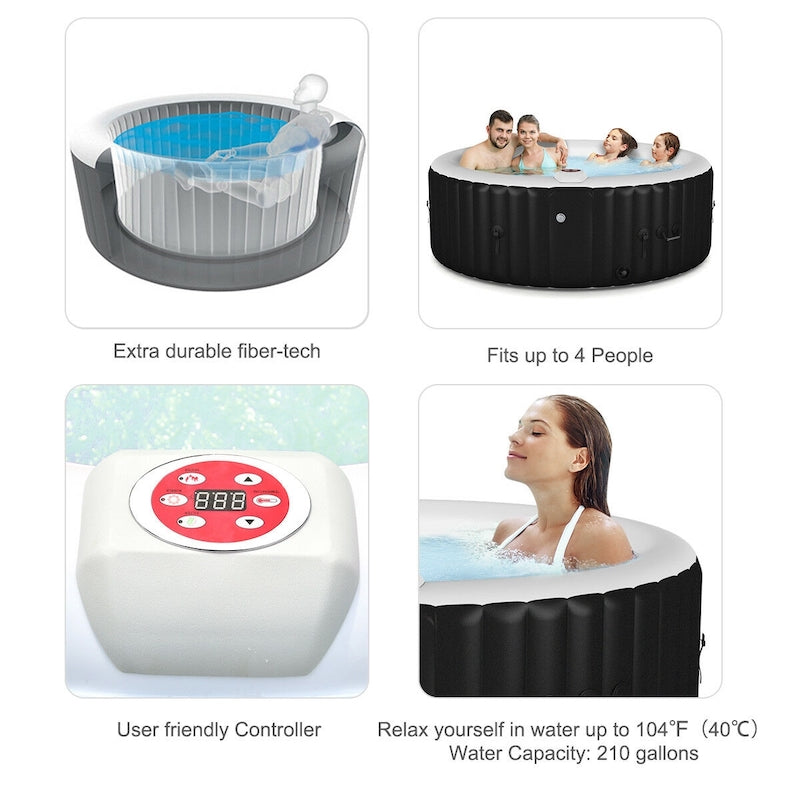 Goplus Inflatable Bubble Massage Spa - 4 people