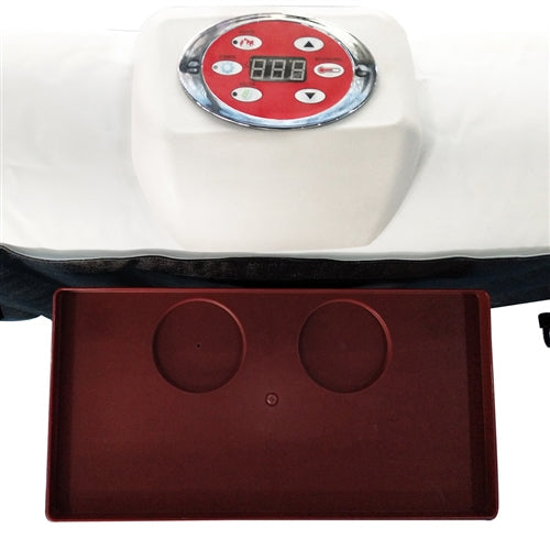 Oval Black & White Inflatable Hot Tub With Drink Tray and Cover - 2 Person - 145 Gallon I SPAFAIR