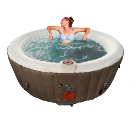 ALEKO Round Inflatable Hot Tub With Cover 2-4 Person - 210 Gallon I SPAFAIR