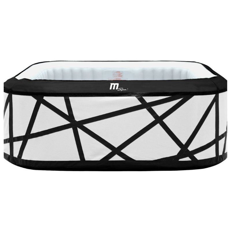 MSPA Inflatable Hot Tub for 4-6 People - 250 Gallon - Black & White I SPAFAIR