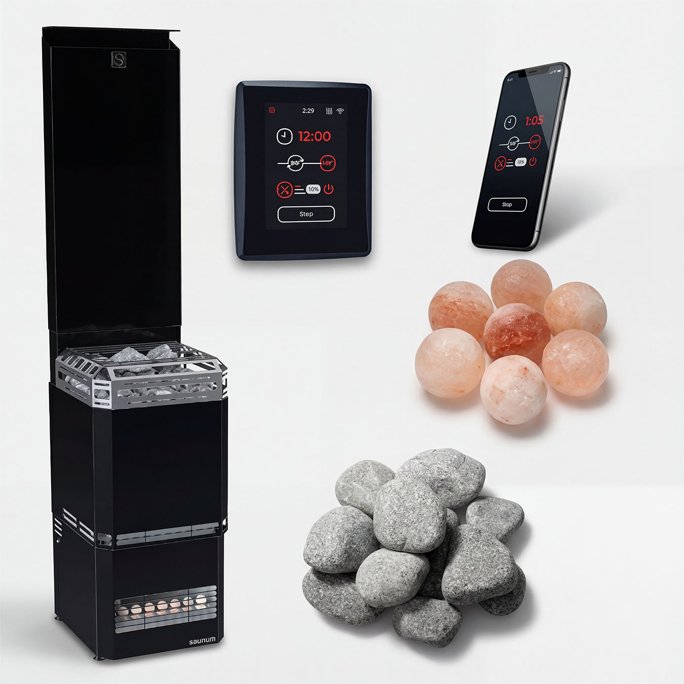Saunum AIR L 10 WiFi Complete Sauna Heater Package