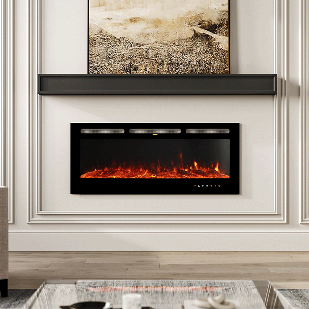 40/50/60/70/80inch Remote-Controlled LED Wall Mounted Electric Fireplace