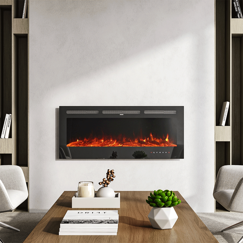 40/50/60/70/80inch Remote-Controlled LED Wall Mounted Electric Fireplace