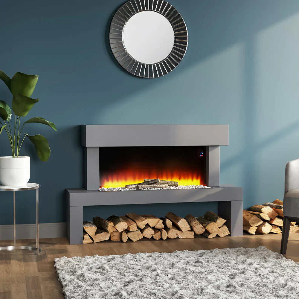 47-Inch Freestanding Electric Fireplace Suite