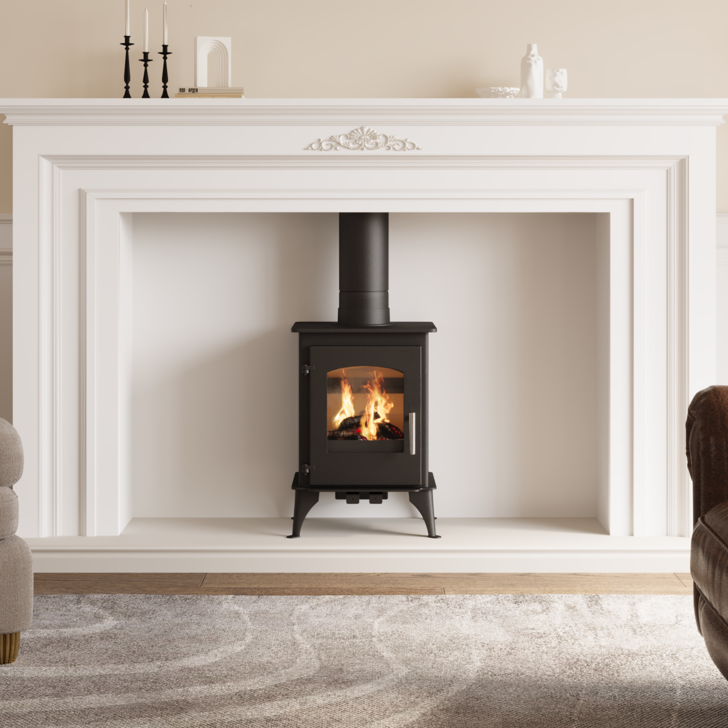Cast Iron Fireplace | DEFRA Approved & High-Efficiency Wood Burner