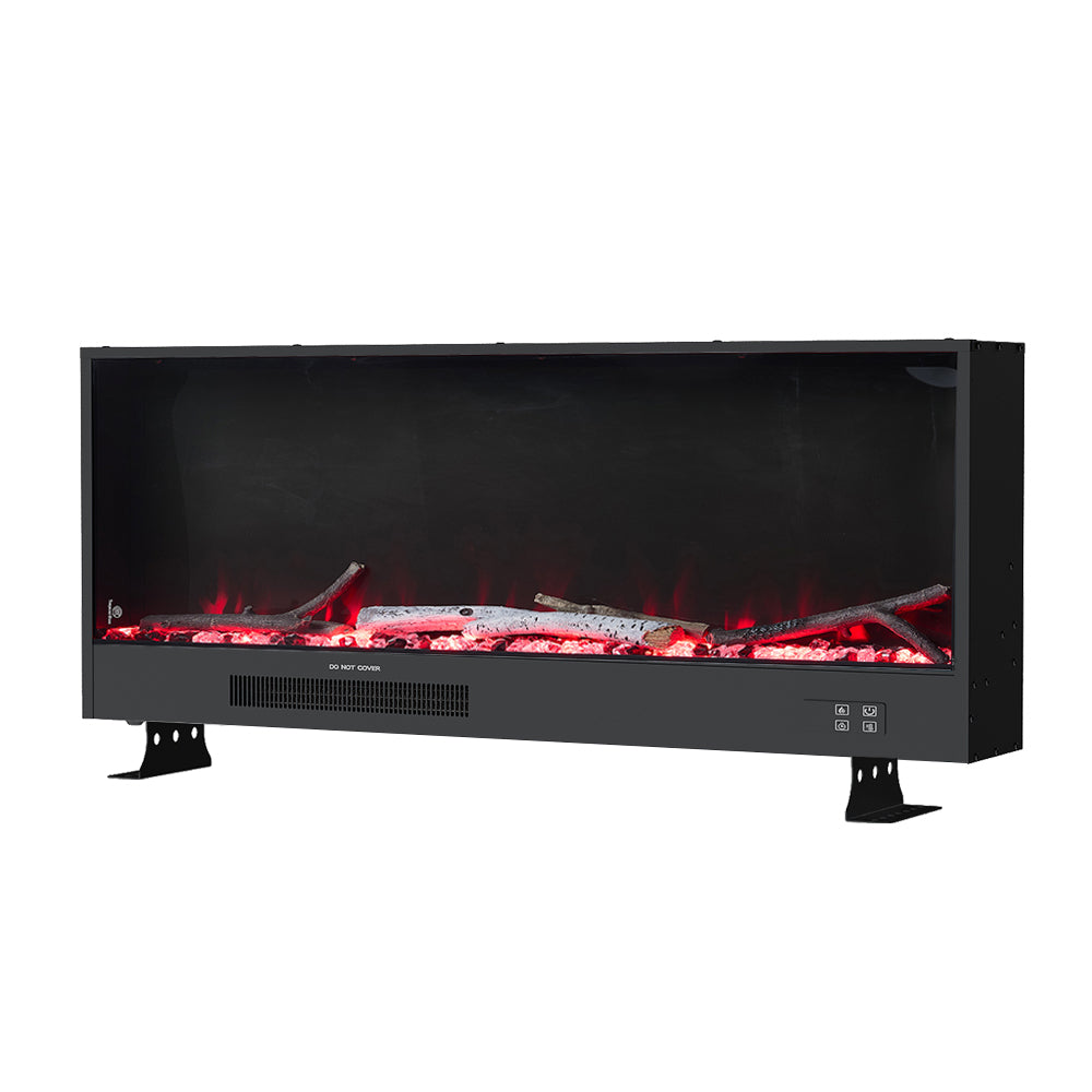 33/46/58inch WiFi Electric Fireplace with LED Display, Realistic Flame Effect & App Control