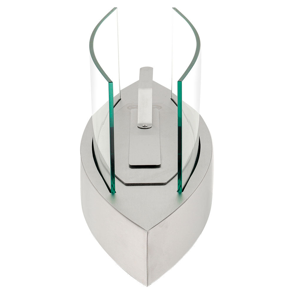 Portable Bio Ethanol Fireplace | Real Flame with Tempered Glass Guard