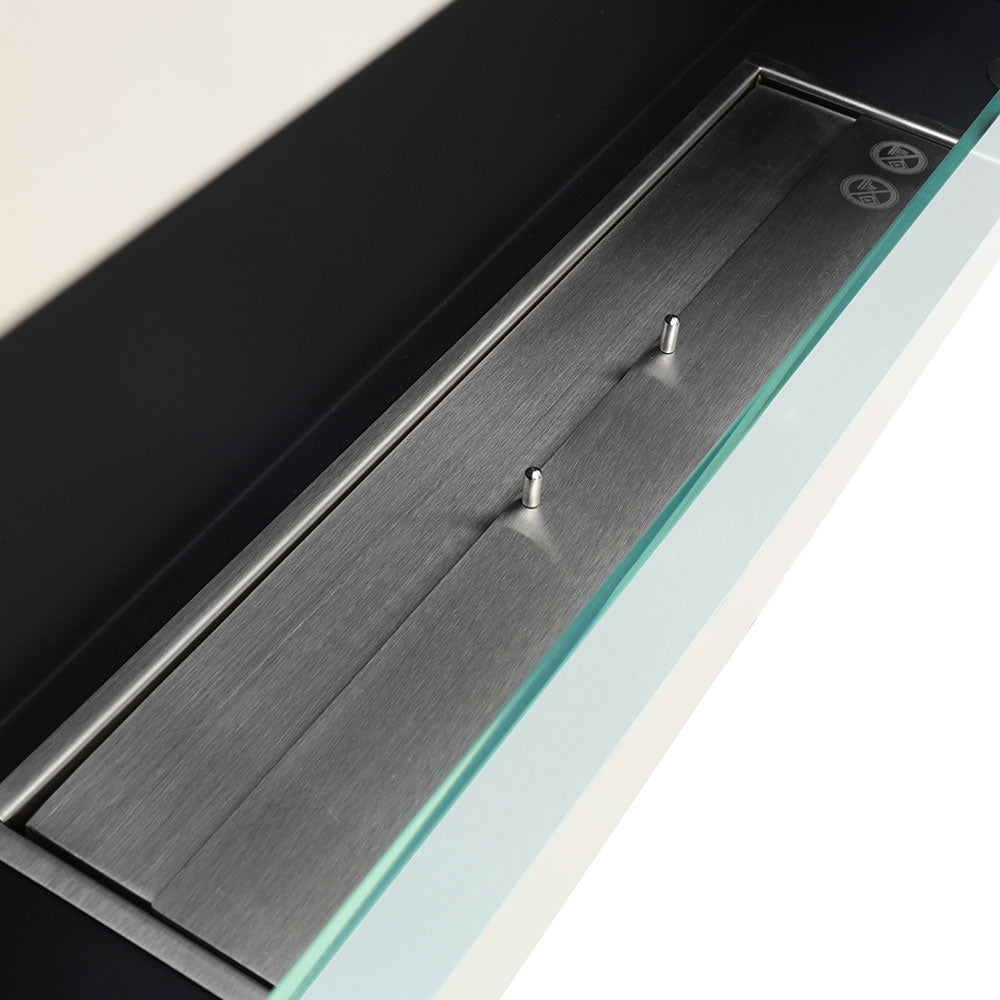 45inch Bio Ethanol Built in Recessed Wall Mount  Fireplace Silver