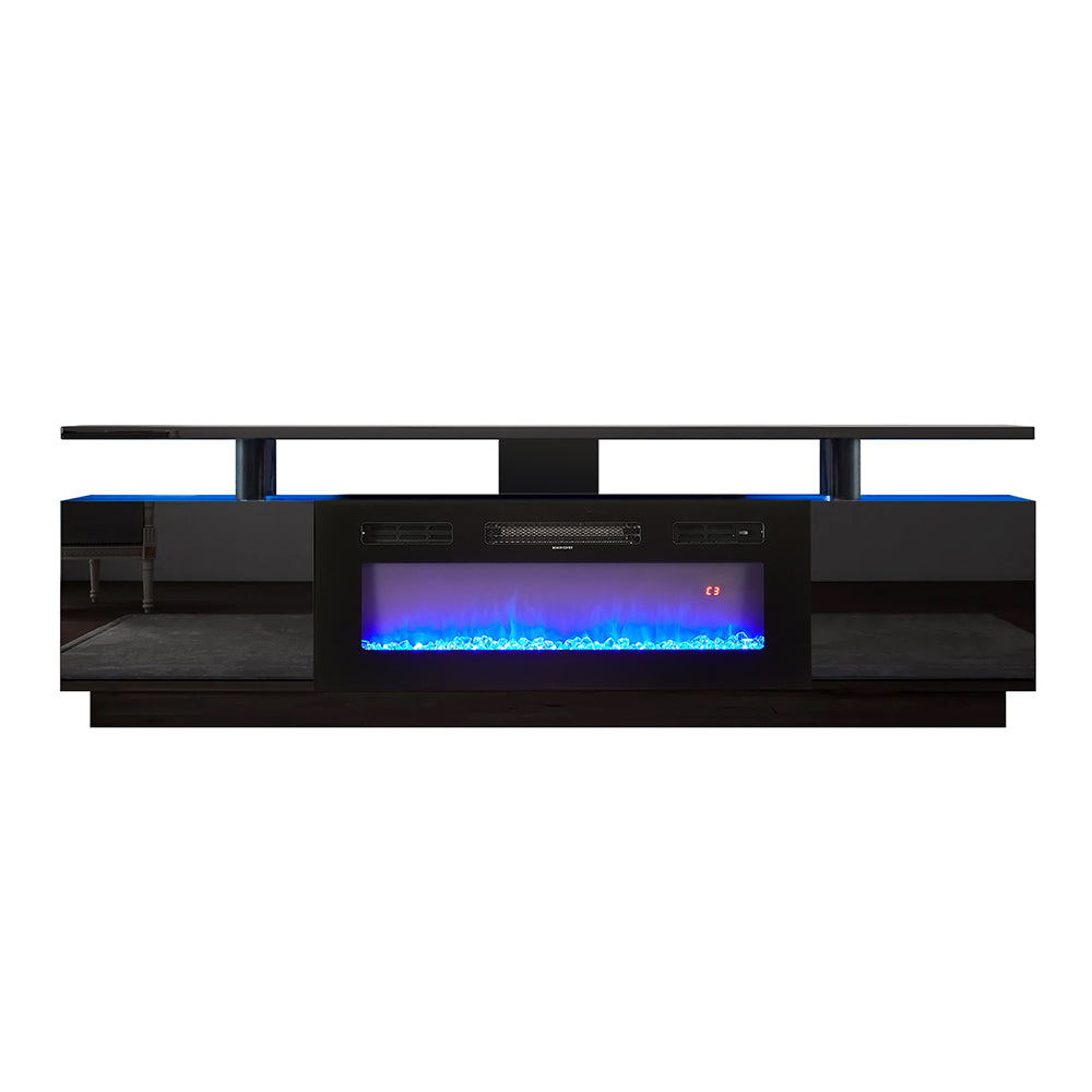 70-Inch Electric Fireplace TV Stand | 12 Flame Colours & Remote Control