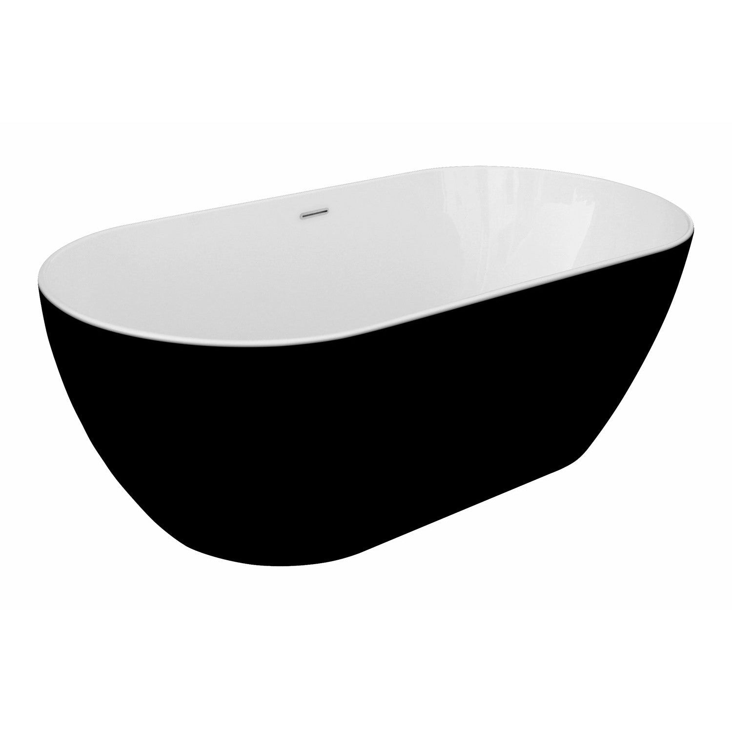 Black Freestanding Double Ended Bath 1680 x 800mm - Frontline | Summit