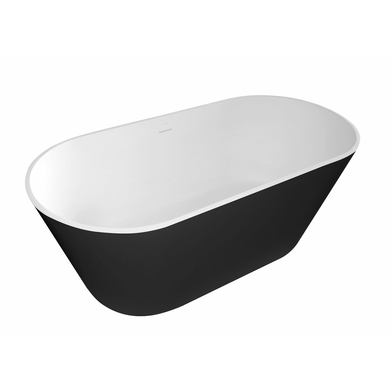 Black Freestanding Double Ended Stone Bath 1700mm x 800mm