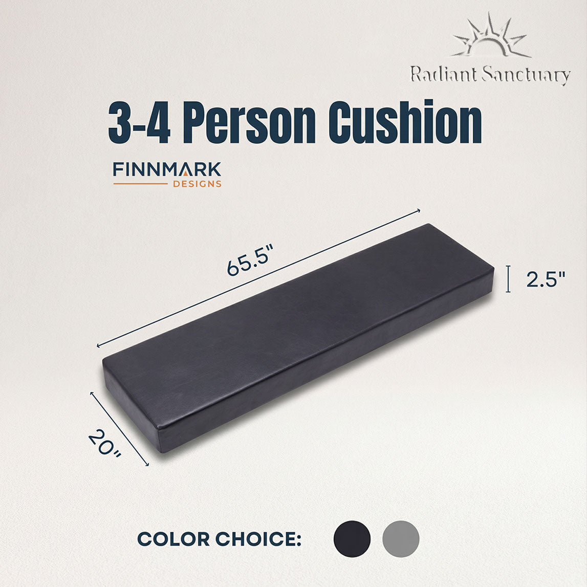 Finnmark FD 3 Vinyl Sauna Cushion for Three Person Infrared Saunas