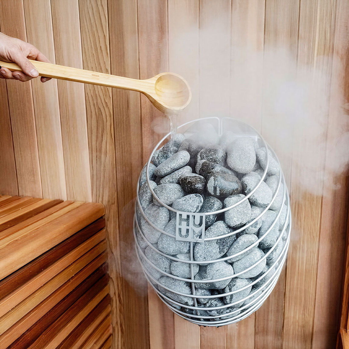 HUUM Drop 9 kW Electric Sauna Heater Package for Luxury Home Saunas