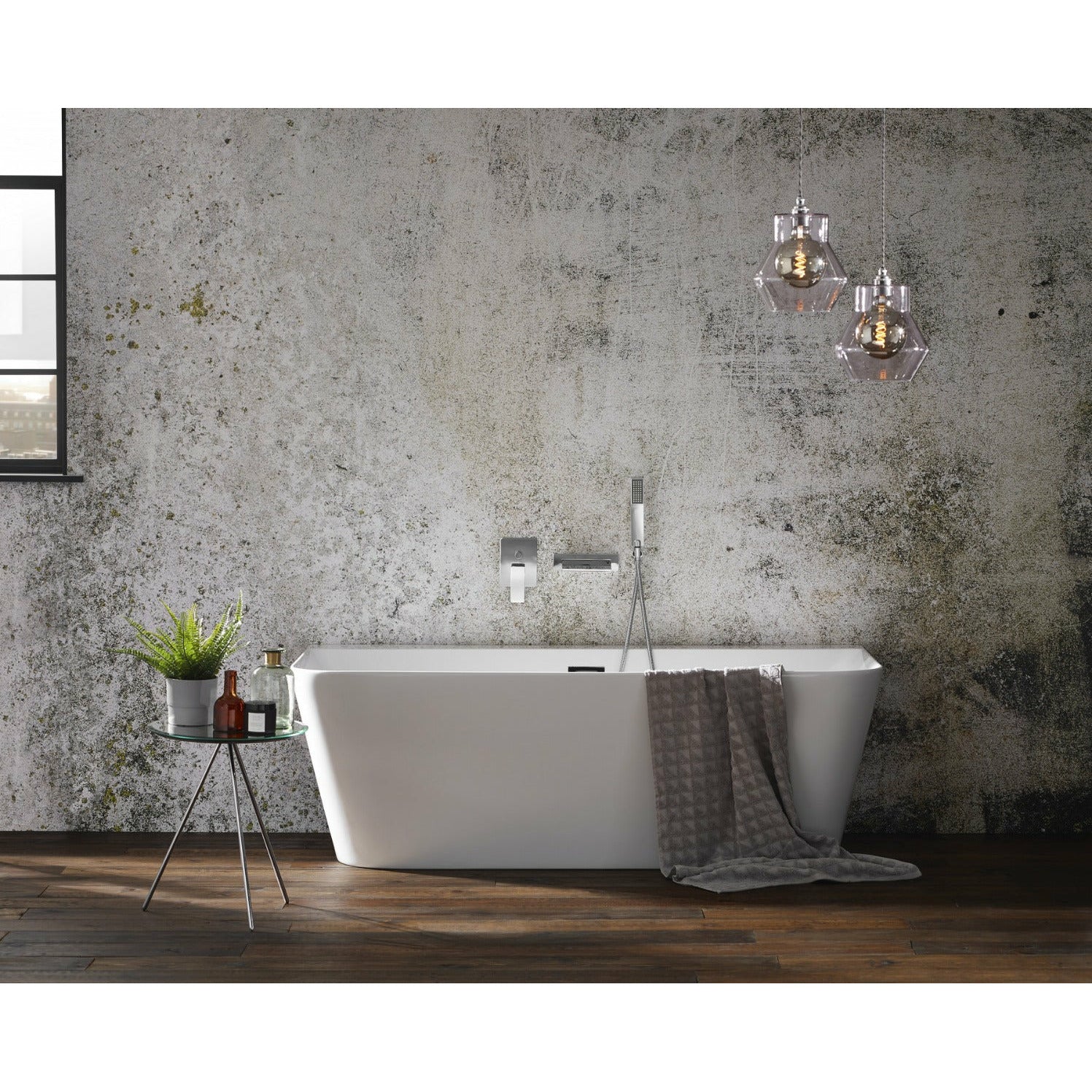 Freestanding Double Ended Back-To-Wall Bath 1700 x 800 - Luxury