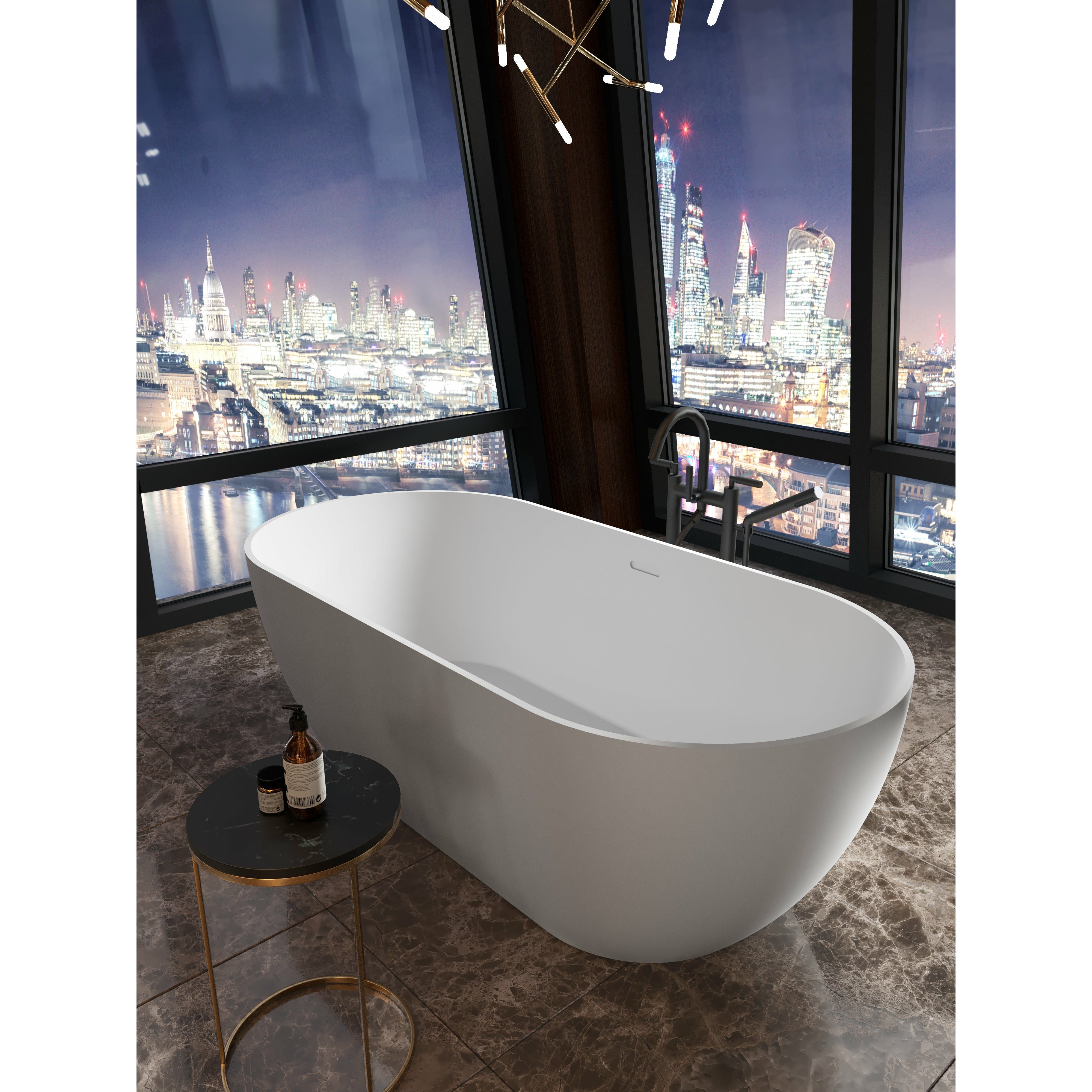 Freestanding Double Ended Bath 1680 x 800mm - Saneux | Lola