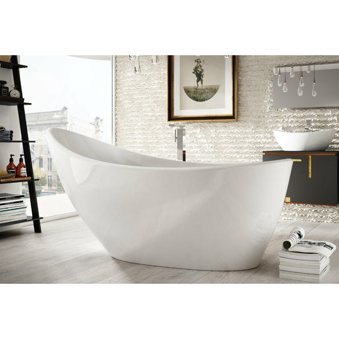 Freestanding Single Ended Slipper Bath 1726 x 827mm - Ashton and Bentley