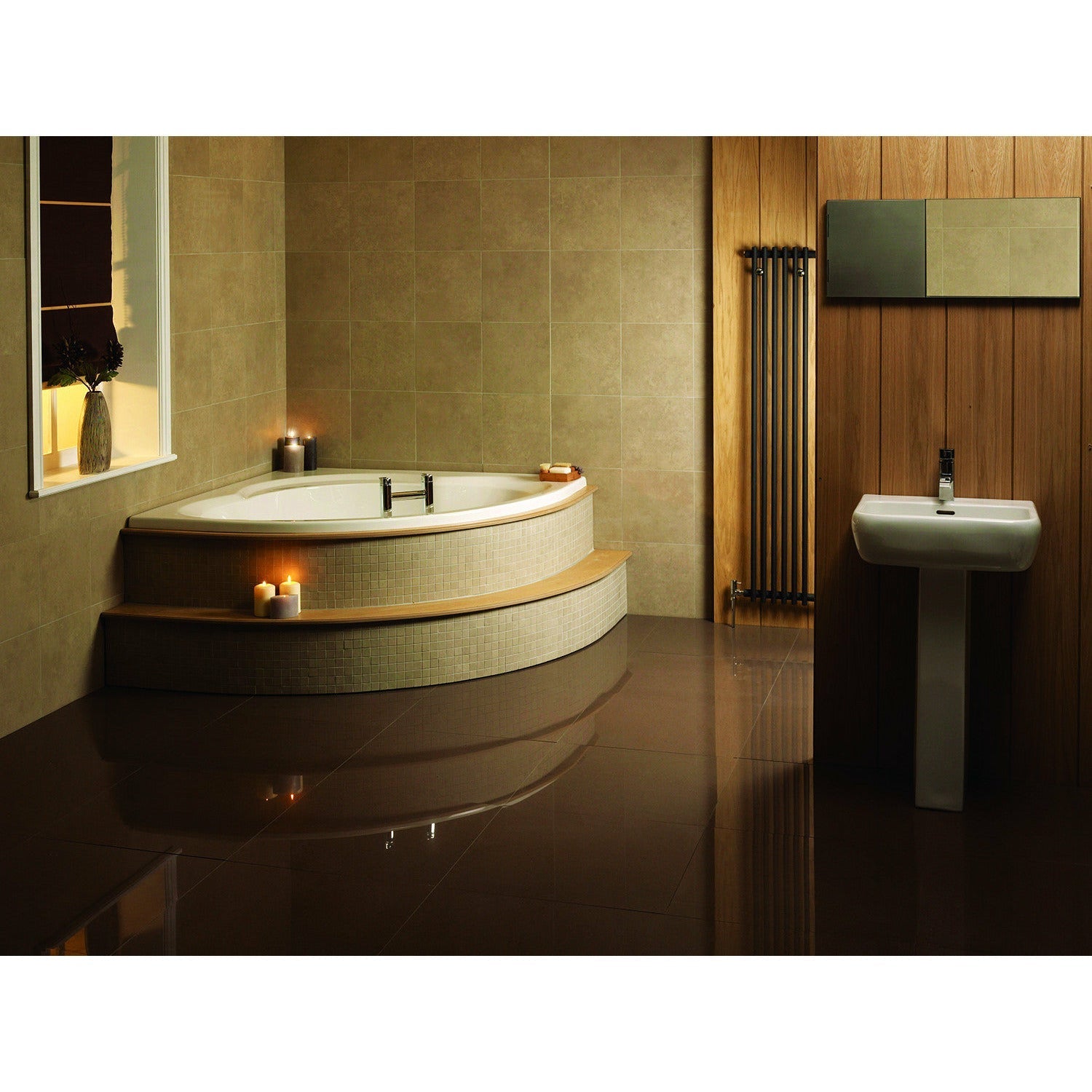 Lagoon Corner Bath - Space-Saver Luxury Design