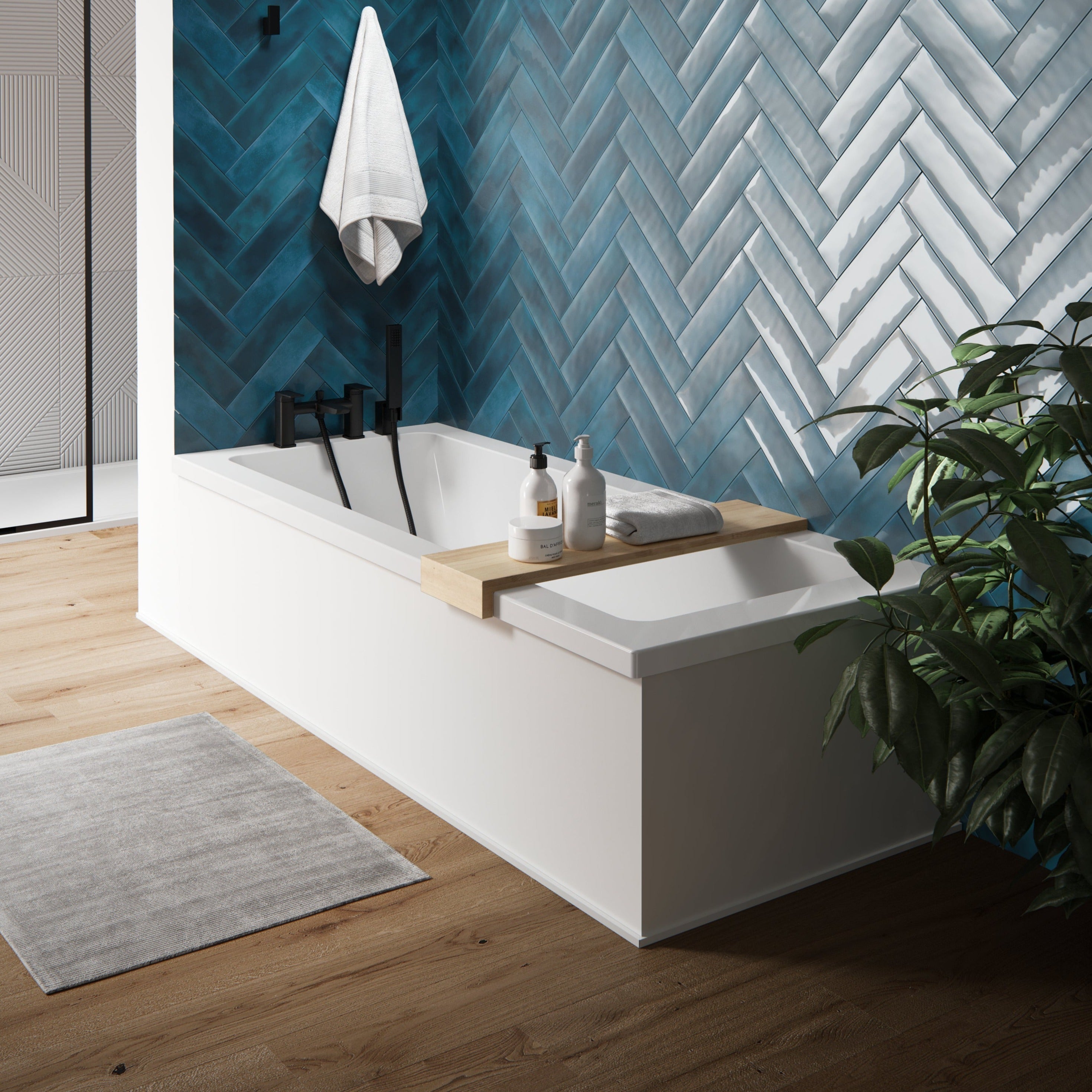 Large Single Ended Bathtub - 1800 x 800 | Saneux Stetson