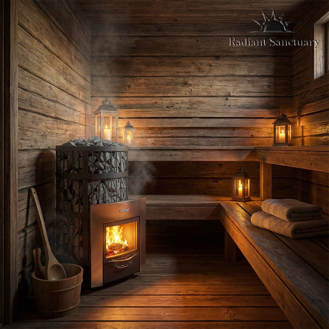 Harvia Legend 300 Duo 23.5kW Wood Burning Sauna Stove and Fireplace Combo