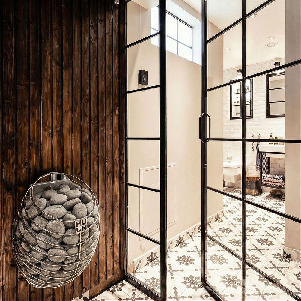 HUUM Drop 9 kW Electric Sauna Heater Package for Luxury Home Saunas